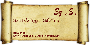 Szilágyi Sára névjegykártya