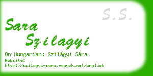 sara szilagyi business card